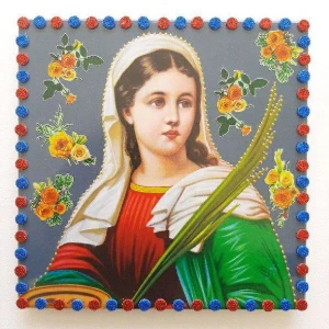 Quadrinho de Azulejo "Santa Luzia" - Artesanato e Personalizados