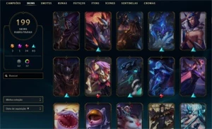 Conta ouro 4 Main master Yi e Mono Shaco - League of Legends LOL