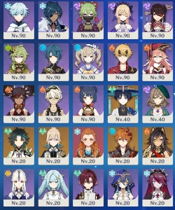 Conta Genshin Impact Ar 60 - 56 Personagens (23 - 5*)
