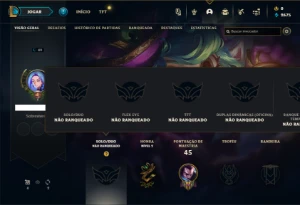 Unranked com 32 Champs e 5 Skins - League of Legends LOL