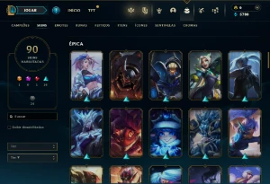 Fullacesso - Conta De 2012 - 90 Skins - Level 158 - 160 Camp - League of Legends LOL