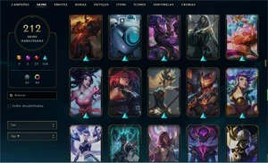 Conta de LoL + 200 skins - League of Legends