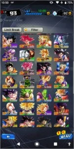 Conta Dragon ball legends