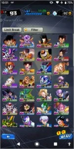 Conta Dragon ball legends