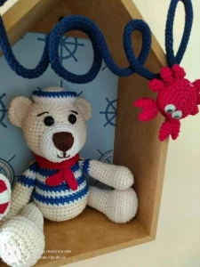 Porta Maternidade Urso Marinheiro - Artesanato e Personalizados
