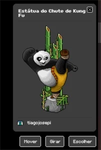 Conta HABBO com (Estátua do Chute de KungFu)