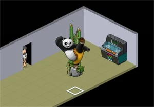 Conta HABBO com (Estátua do Chute de KungFu)