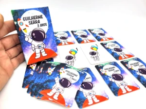 Jogo da Memória Astronauta 12 Pares com Caixa - Artesanato e Personalizados
