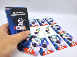 Jogo da Memória Astronauta 12 Pares com Caixa - Artesanato e Personalizados