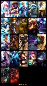 Conta league of legends - Platina 4 - mmr alto - 22 skins LOL