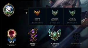 LOL BR - Platina 5 SoloQ, Icone Rengar Chibi etc - League of Legends