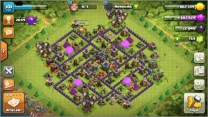 Conta Clash of Clans CV9 - Semi-Full + 773 Gemas