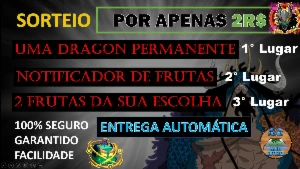 [Dragon Permanente por 2R$+2 Premios]-Sorteio-100%Garantido - Roblox
