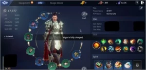 Mir4 Lvl 49 pronto para minerar Vale Oculto da Serpente