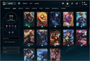 Conta ouro 4 com 56 champs e 29 skins ( MAIN ADC ) - League of Legends LOL