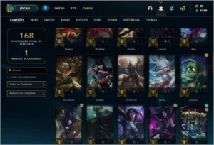 Conta ouro 4 com 56 champs e 29 skins ( MAIN ADC ) - League of Legends LOL