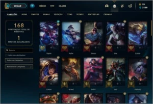 Conta ouro 4 com 56 champs e 29 skins ( MAIN ADC ) - League of Legends LOL