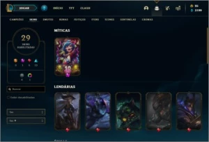 Conta ouro 4 com 56 champs e 29 skins ( MAIN ADC ) - League of Legends LOL