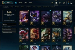 Conta ouro 4 com 56 champs e 29 skins ( MAIN ADC ) - League of Legends LOL