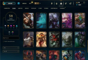 Prata 2 com 80 Champs e 38 Skins - League of Legends LOL