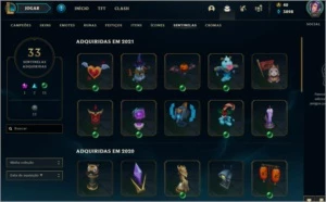 Conta lol Platina Season 11 com 300 skins barata - League of Legends