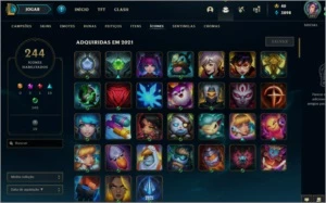 Conta lol Platina Season 11 com 300 skins barata - League of Legends