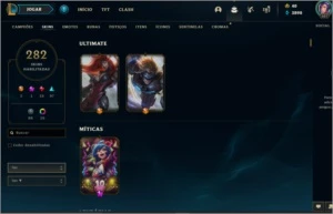 Conta lol Platina Season 11 com 300 skins barata - League of Legends
