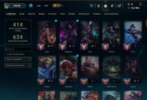 Ferro 2 com TODOS os Champs e 149 Skins ( ADC / MID / SUP ) - League of Legends LOL