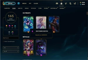 Conta bronze 2 com TODOS os champs, 165 Skins + 3000 RP - League of Legends LOL