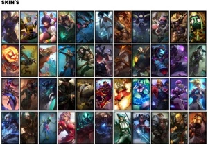Conta bronze 2 com TODOS os champs, 165 Skins + 3000 RP - League of Legends LOL