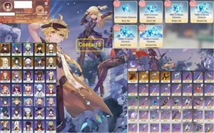 Ar 58 hutao zhong c1 ayaka xiao qiqi c1 mona jean c1 keqing - Genshin Impact