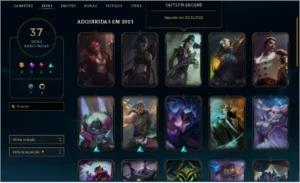 Conta LOL, platina 1 com 37 skins e mmr de Diamond 1 - League of Legends