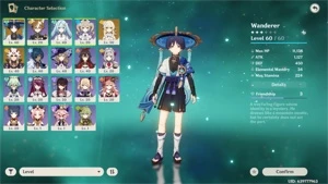 CONTA AR 41 WANDERER & Bis + ITTO & BiS - Genshin Impact