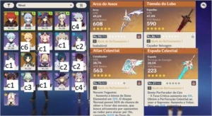 DILUC TUMULO GANYU AMOS MONA ATLAS XIAO ESPADA CELESTIAL - Genshin Impact
