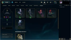 Conta TOP com 993 Skins - League of Legends LOL