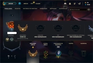 Conta ouro 3 com 45 Champs e 22 Skins - League of Legends LOL