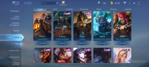 Conta mobile legends 119 heróis/ skins 176