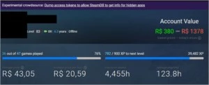 Vendo conta Steam [46 Jogos, nível 83, sem VAC]