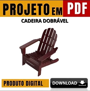 Projeto Marcenaria Cadeira Dobrável Adirondack Madeira - Outros