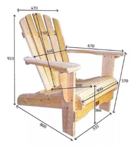 Projeto Marcenaria Cadeira Dobrável Adirondack Madeira - Outros