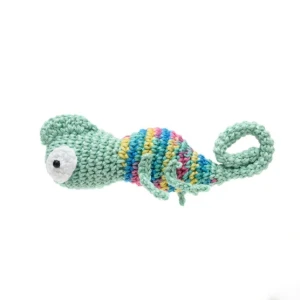 Camaleão em Amigurumi - Artesanato e Personalizados