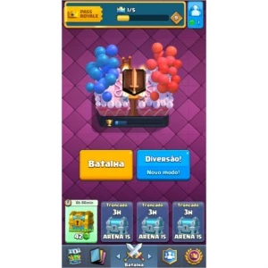 CONTA CLASH ROYALE, ARENA 15, NÍVEL 10.