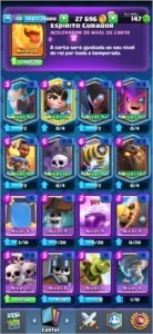 CONTA CLASH ROYALE, ARENA 15, NÍVEL 10.