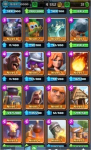 CONTA LEVEL 10 ARENA 10 CARTAS BEM UPADAS E LENDARIAS - Clash Royale