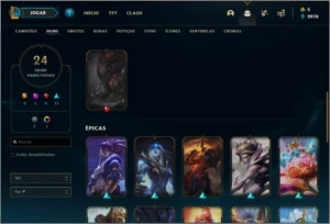Conta bronze 3 com 24 skins - League of Legends LOL