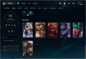 Conta bronze 3 com 24 skins - League of Legends LOL