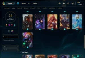 Conta bronze 3 com 24 skins - League of Legends LOL