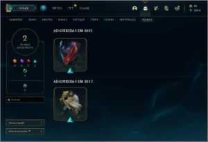 CONTA LOL 83 SKINS - League of Legends
