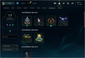 CONTA LOL 83 SKINS - League of Legends