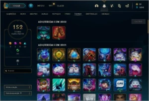 CONTA LOL 83 SKINS - League of Legends
